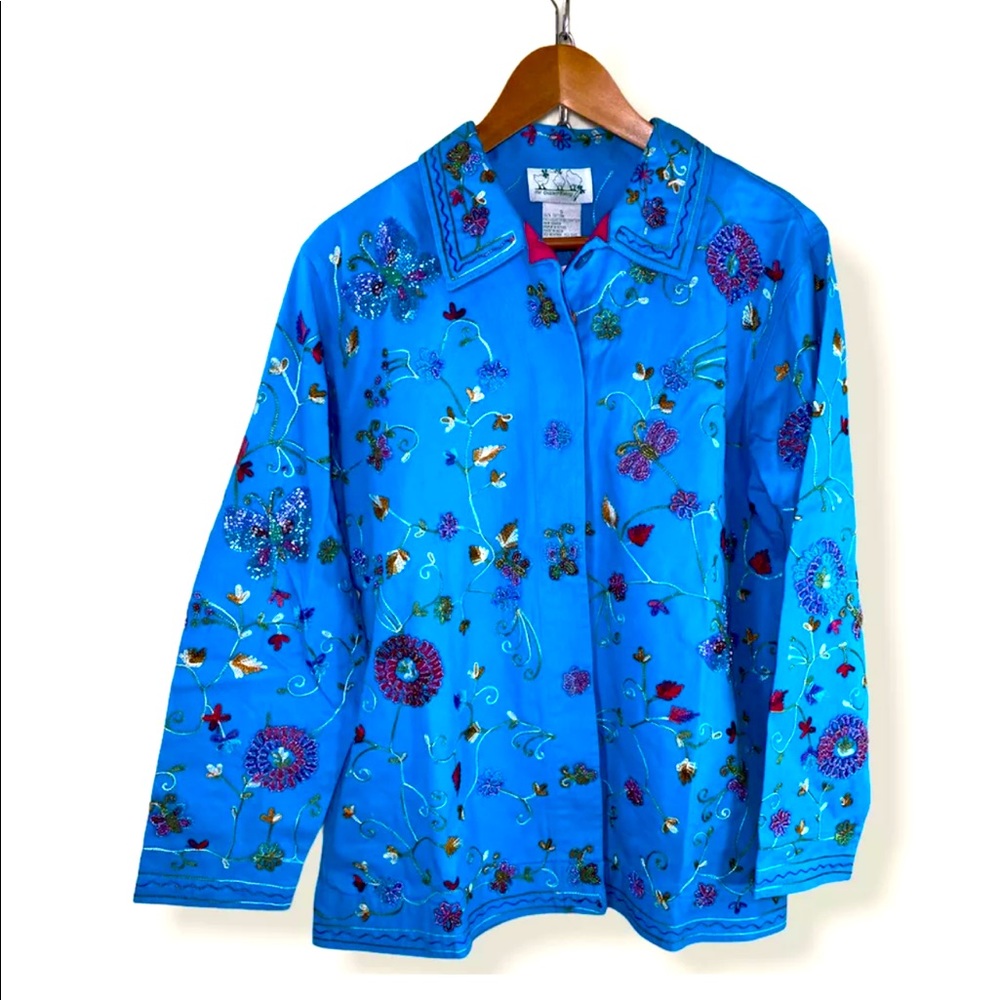 QVC Embroided & Hand Sewn Beads Jacket